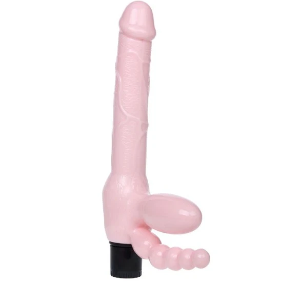 Ham fără curele cu vibrație și stimulare anală - 25.4 cm