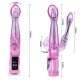 Vibrator flexibil din gelatină, cu stimulator anal