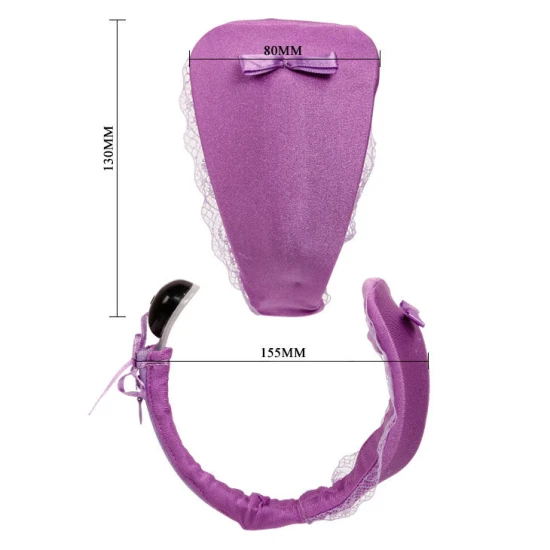 Tanga cu Vibrator și Telecomandă Lila