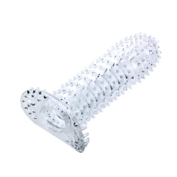Teacă pentru penis din silicon, mov, 14 cm