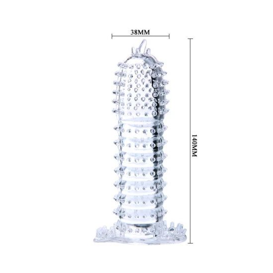 Teacă pentru penis din silicon, mov, 14 cm