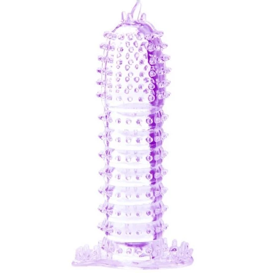 Teacă pentru penis din silicon, mov, 14 cm