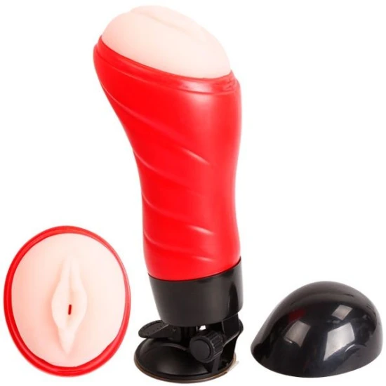 Masturbator Crazy Bull - Cu Voce, Reutilizabil, Alb