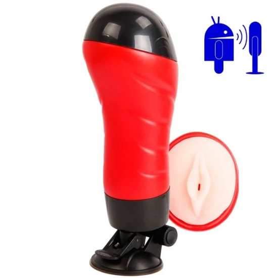 Masturbator Crazy Bull - Cu Voce, Reutilizabil, Alb