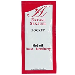 Ulei de masaj cu efect de încălzire - Model Strawberry, Roz