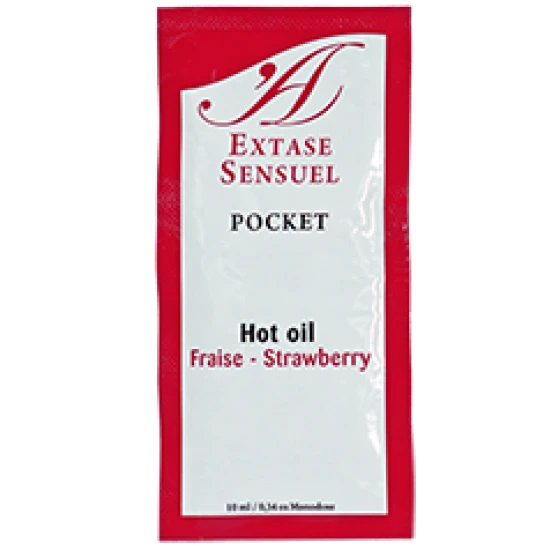 Ulei de masaj cu efect de încălzire - Model Strawberry, Roz