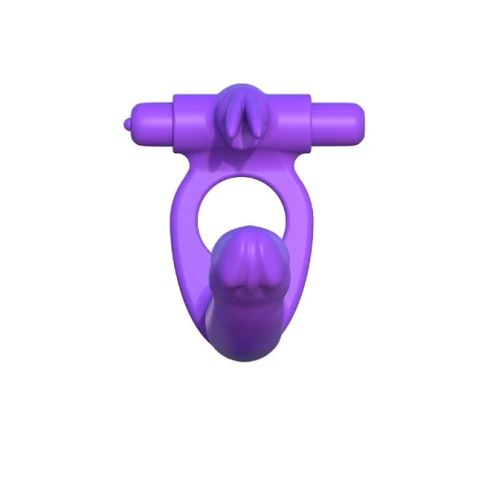 Vibrator Dublu - Rabbit, Negru, Mărime Unică