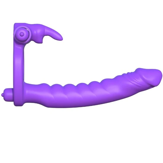 Vibrator Dublu - Rabbit, Negru, Mărime Unică