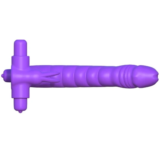 Vibrator Dublu - Rabbit, Negru, Mărime Unică