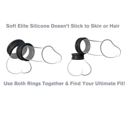 FANTASY - Inele din silicon tip C-Ringz, Max/Widht, Roz/Negru
