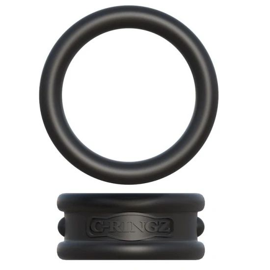FANTASY - Inele din silicon tip C-Ringz, Max/Widht, Roz/Negru