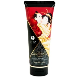 SHUNGA - Cremă de masaj, Căpșuni și Cava, 200 ml
