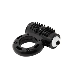Inel Vibrator POWER RING - 10 Funcții de Vibrație, Flexibil, Maro.