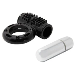 Inel Vibrator POWER RING - 10 Funcții de Vibrație, Flexibil, Maro.