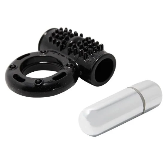 Inel Vibrator POWER RING - 10 Funcții de Vibrație, Flexibil, Maro.