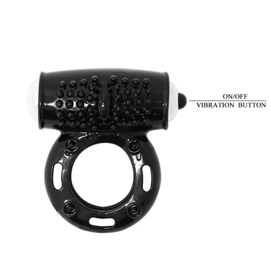 Inel Vibrator POWER RING - 10 Funcții de Vibrație, Flexibil, Maro.