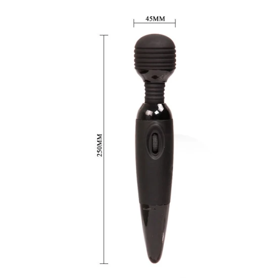 Masajer compact puternic din silicon, negru
