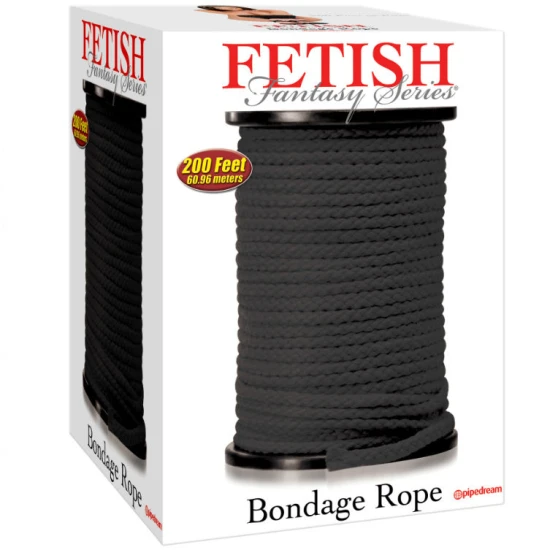 Frânghie Bondage Bondage Rope, 60.96 metri, Negru