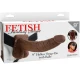 Seria 9 - Ham strap-on gol cu bile, 22,9 cm, maro