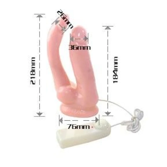 Penis realist pentru penetrare dublă, Roz