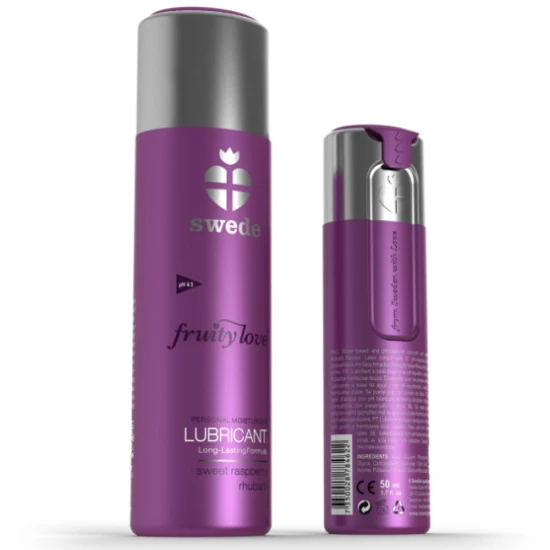 Lubrifiant Fruity Love, Zmeură & Rubarbă, 50 ml
