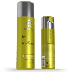Jucărie Vibrantă Fruity Love Lubrifiant Pear 100 Ml, vanilie, auriu