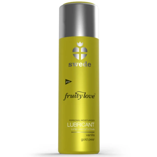 Jucărie Vibrantă Fruity Love, lubrifiant VANILLA PEAR 50 ML, auriu