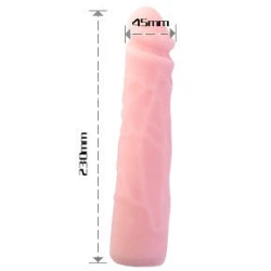 Dildo Realistic - Silicon, 23cm, Alb