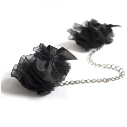 BIJOUX - Indiscrets Frou Frou - Set cătușe din organza, Roz