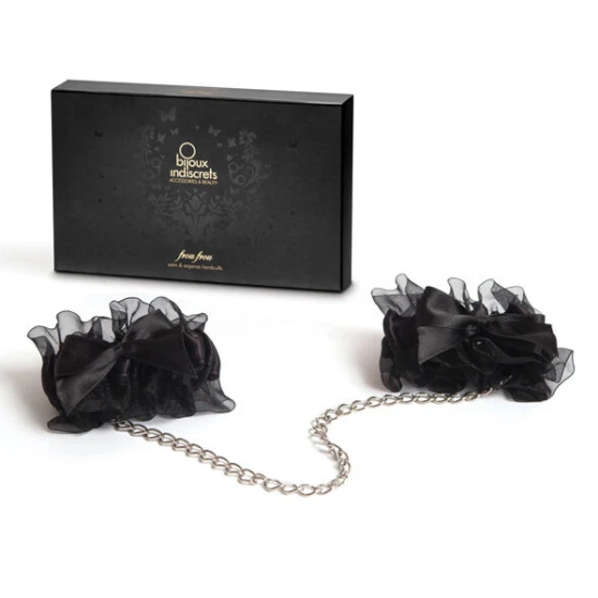 BIJOUX - Indiscrets Frou Frou - Set cătușe din organza, Roz