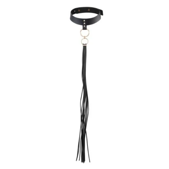 Colier tip choker Model MAZE, Negru
