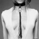 Colier tip choker Model MAZE, Negru