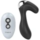 Masajer prostatic anal cu telecomandă din silicon, negru