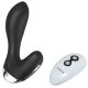 Masajer prostatic anal cu telecomandă din silicon, negru