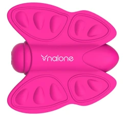 Vibrator mini fluture din silicon și ABS, roz