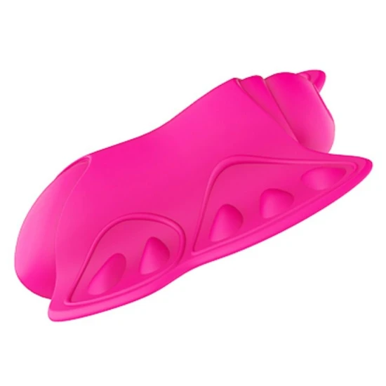Vibrator mini fluture din silicon și ABS, roz