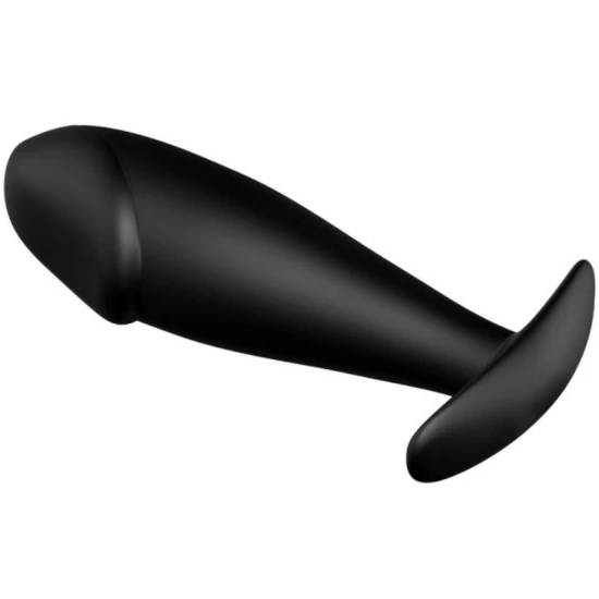 Plug Anal - Design Penis, Negru, Mărime Unică