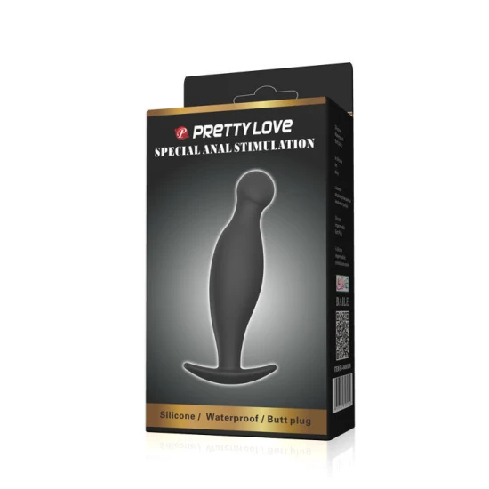 Plug Anal Pretty Love, Silicon, Negru