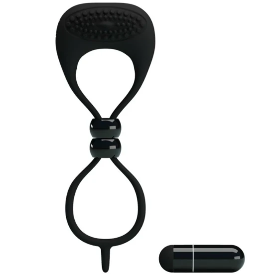 Inel dublu pentru penis și testicule, Negru