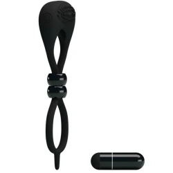 Inel dublu pentru penis și testicule, Negru
