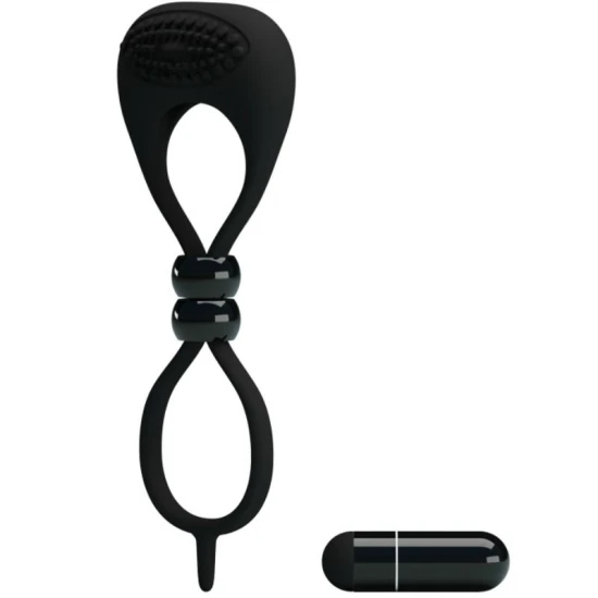 Inel dublu pentru penis și testicule, Negru