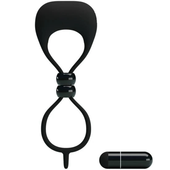 Inel dublu pentru penis și testicule, Negru