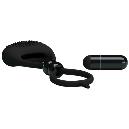 Inel dublu pentru penis și testicule, Negru