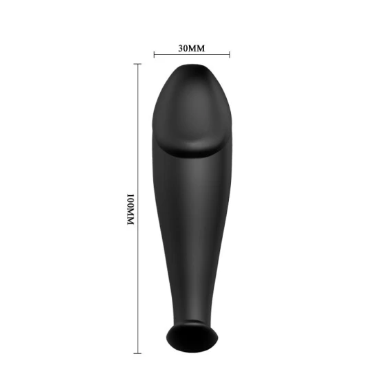 Plug Anal Pretty Love, Silicon, 12 Moduri Vibrații, Negru
