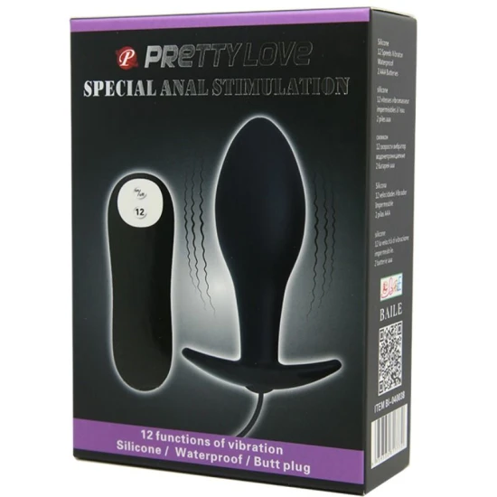 Plug anal Formă ancoră, Silicon, Negru