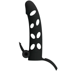 Husă din silicon cu vibrație, 15,2 cm, Negru