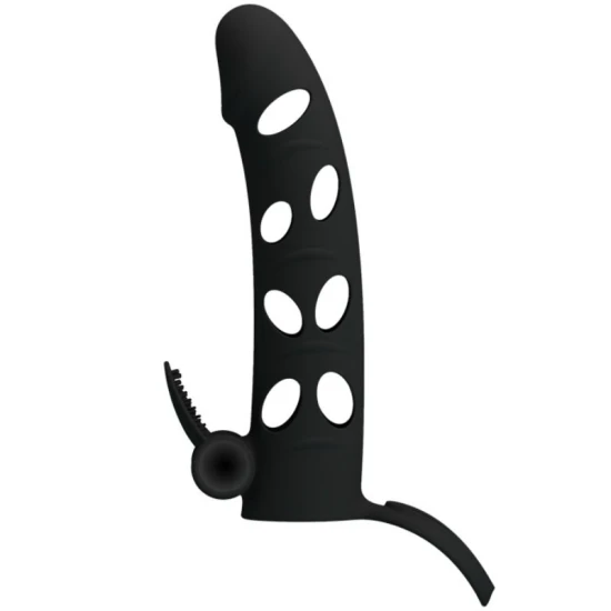 Husă din silicon cu vibrație, 15,2 cm, Negru