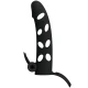 Husă din silicon cu vibrație, 15,2 cm, Negru