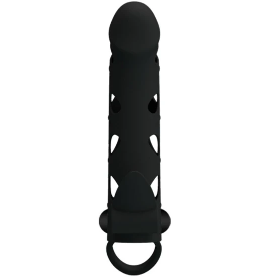 Husă din silicon cu vibrație, 15,2 cm, Negru