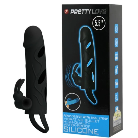 Manșon Penis Pretty Love, Cu Vibrație